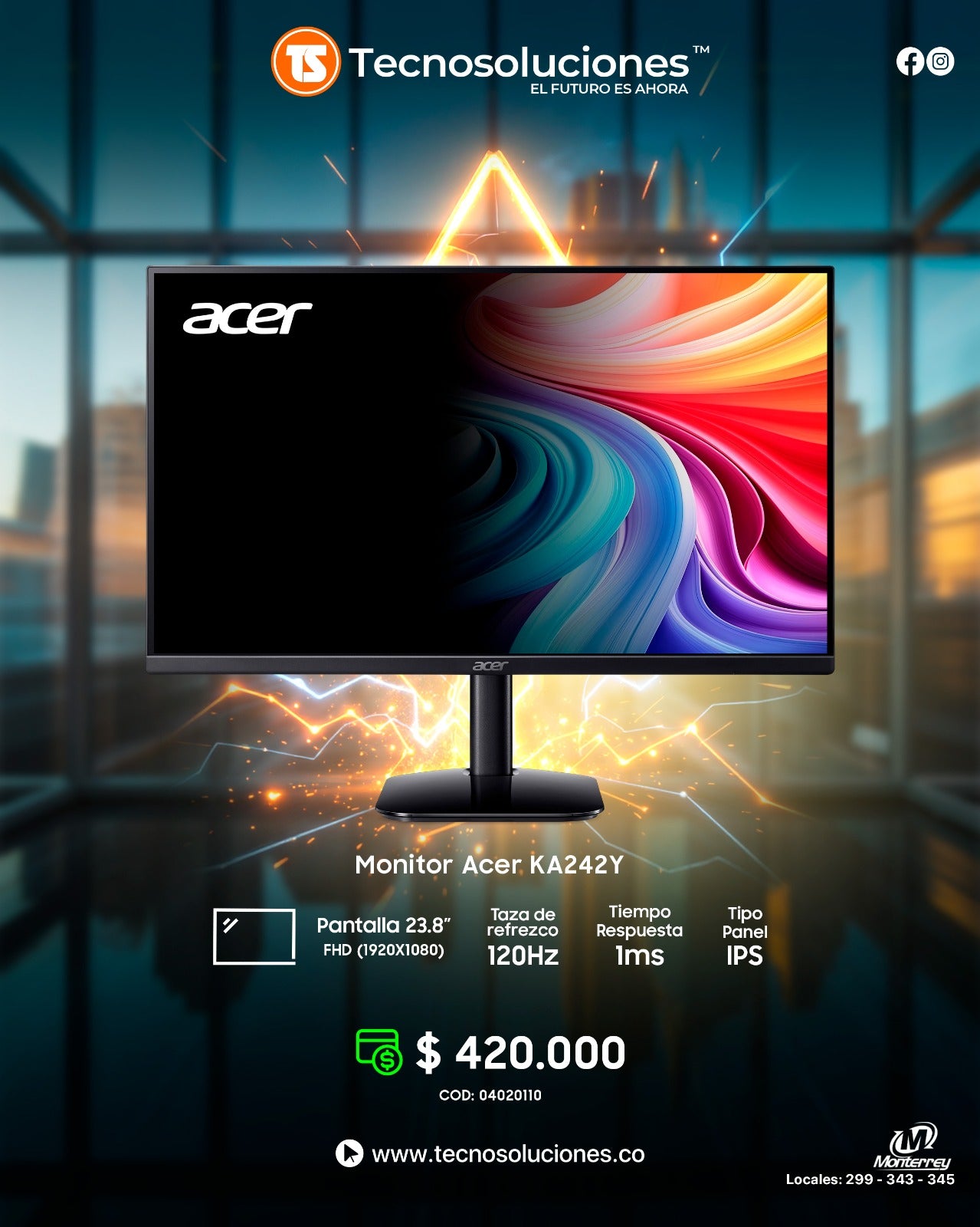 Monitor Acer KA242Y 23.8"