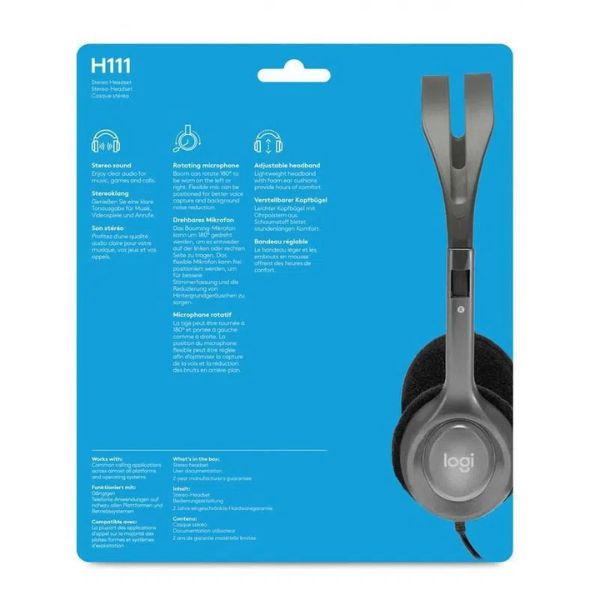 Diadema Logitech H111 Plug