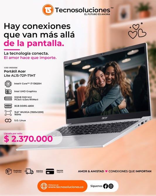 Portátil Acer Aspire Lite CI7 13620H