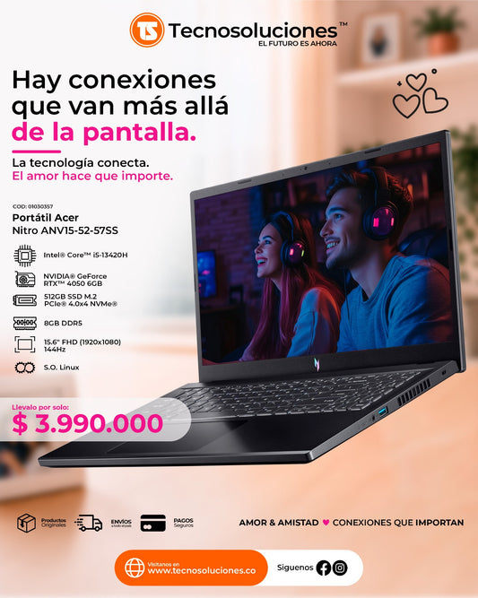 Portátil Acer Nitro V15 CI5 13420H