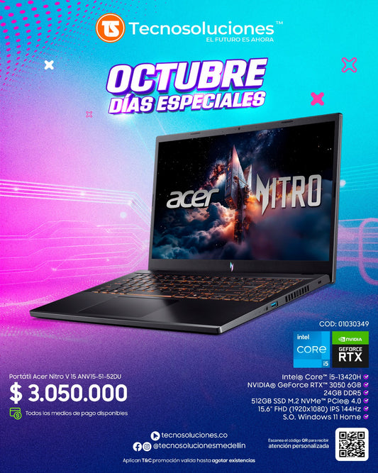 Portátil Acer Nitro V ANV15-41-R8LZ CI5 13420H