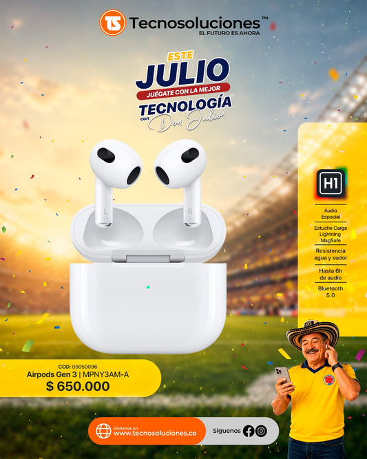 Audífonos Apple AirPods Gen3