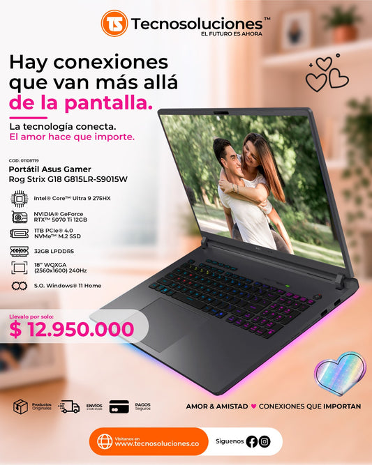 Portátil Asus ROG Strix G18 Ultra 9 275HX