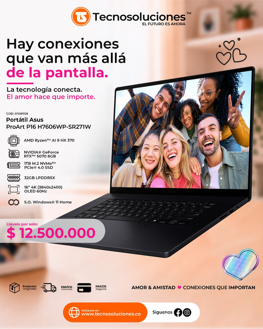 Portátil Asus ProArt P16 Ryzen AI 9 HX 370