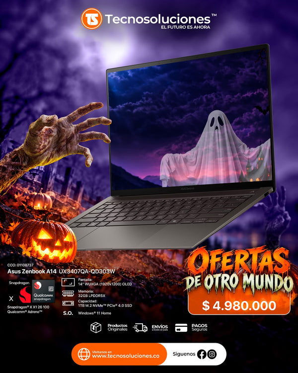 Portátil Asus Zenbook A14 Snapdragon X X1-26-100