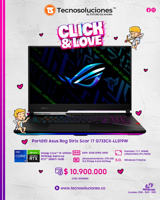 Portátil ASUS G733CX-LL019W CI9 12950H