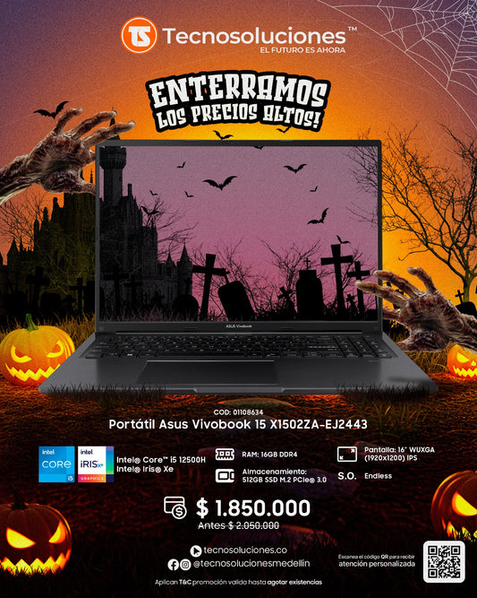 Portátil Asus X1502ZA-EJ2443 CI5 12500H