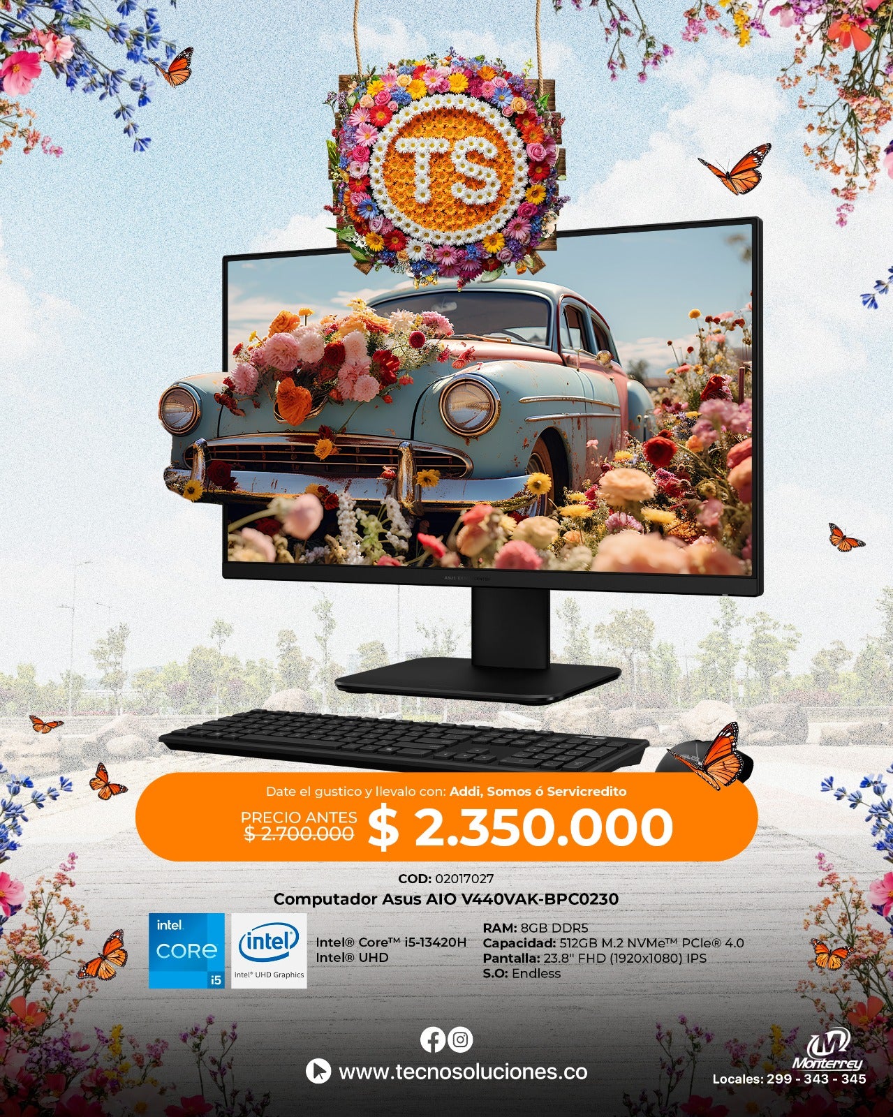 Computador Asus AIO V440VAK CI5 13420H