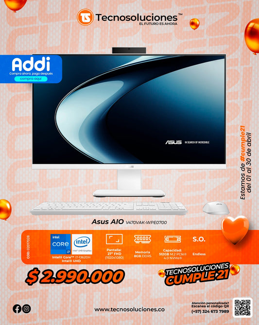 Computador Asus V400 AIO CI7 13620H