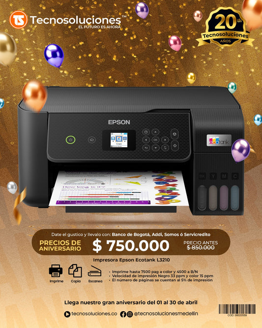 Impresora Epson Ecotank L3210 MFP