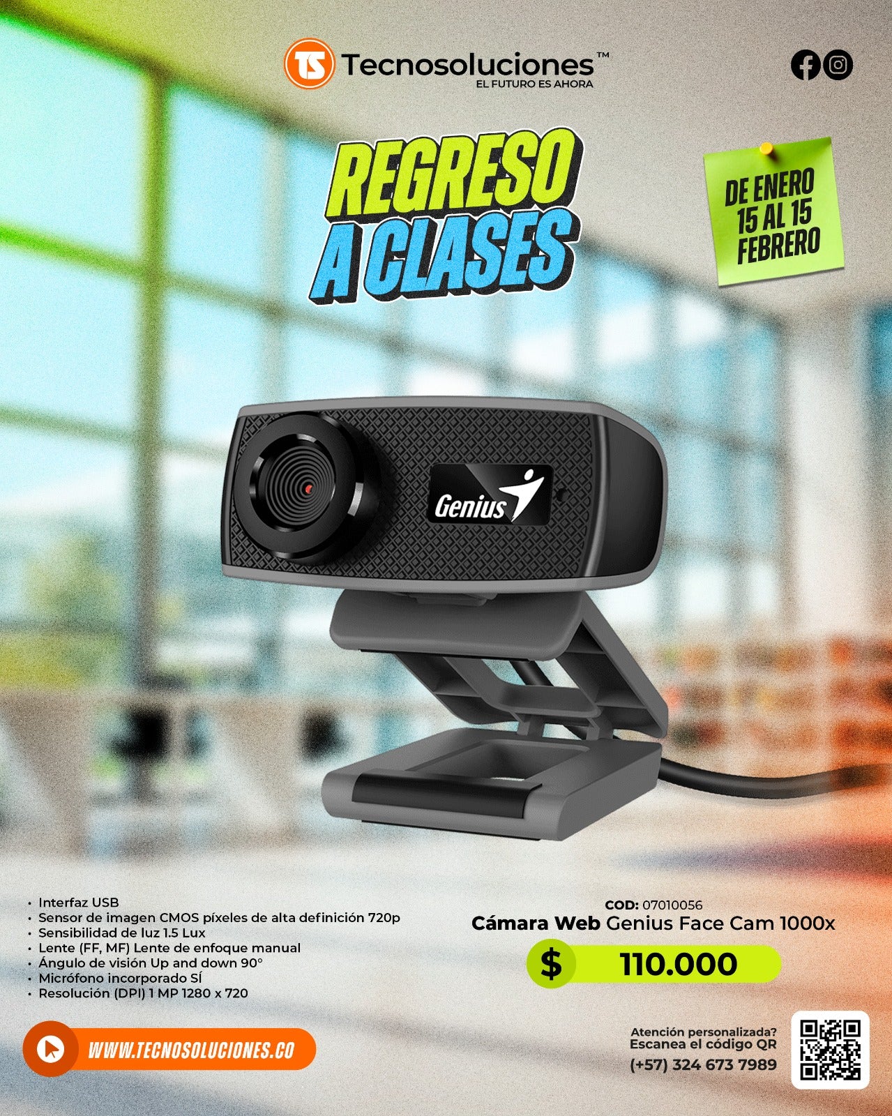 Cámara Web Genius FaceCam 1000x