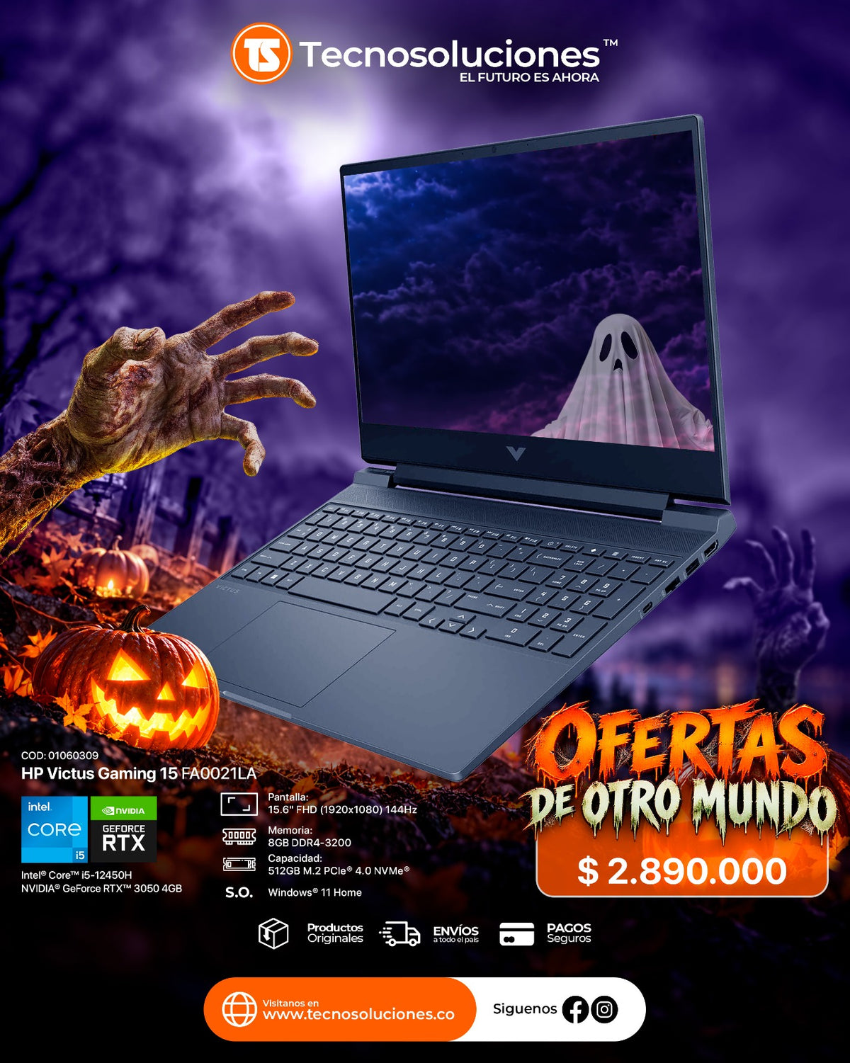 Portátil HP VICTUS 15-FA0021LA CI5 12450H