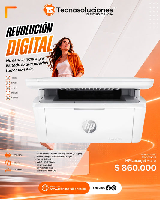 Impresora HP LaserJet M141W