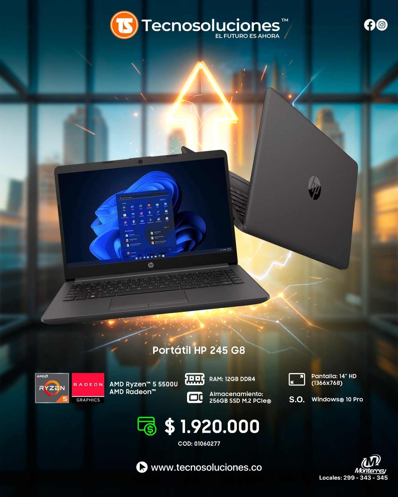 Portátil HP 245 G8 Ryzen 5 5500U