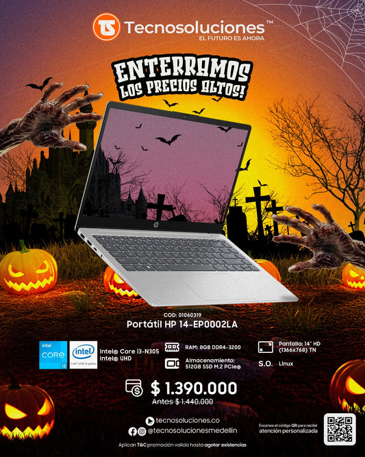 Portátil HP 14-EP0002LA CI3 N305