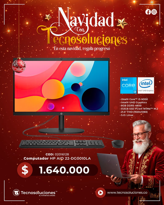 Computador HP AIO 22-DG0010LA CI3 N300