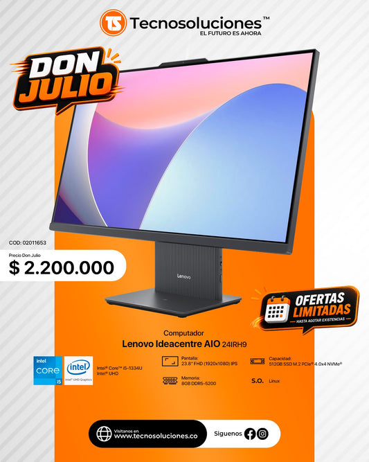 Computador Lenovo IdeaCentre AIO 24IRH9 CI5 13420H