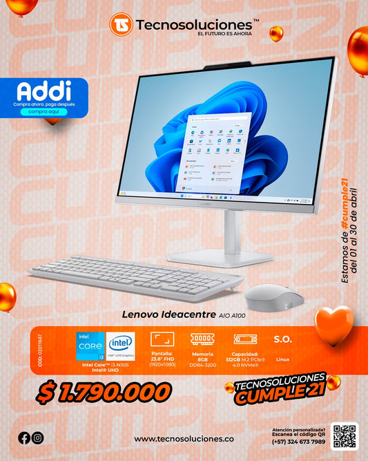 Computador Lenovo IdeaCentre AIO A100 CI3 N305
