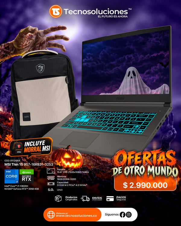 Portátil MSI Thin 15 B13UC CI7 13620H