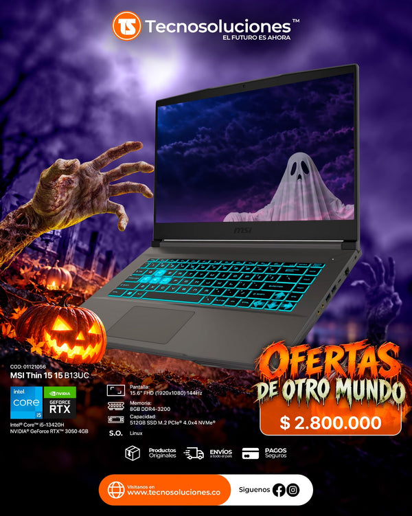 Portátil MSI Thin 15 B13UC CI5 13420H