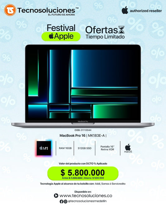 Portátil MacBook Pro 16 M1Pro