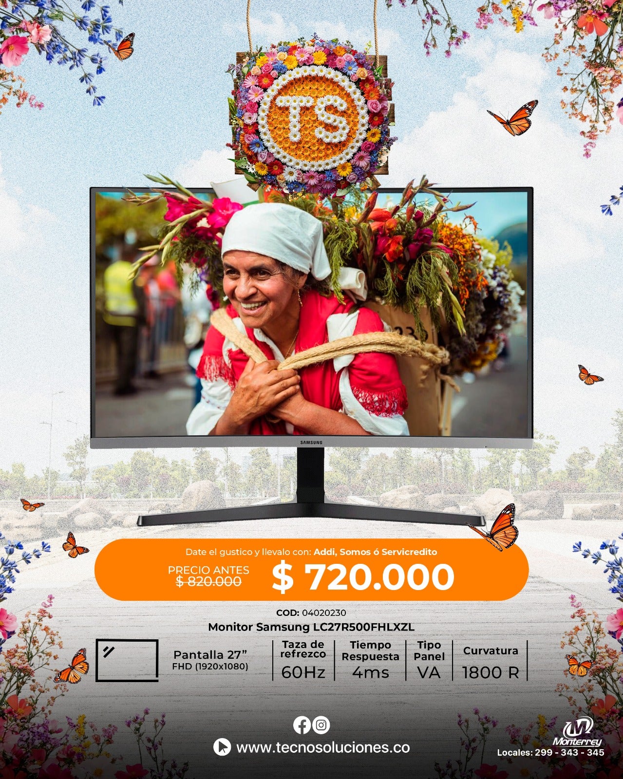 Monitor Samsung LC27R500FHLXZL 27"