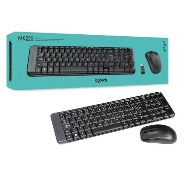 Teclado y Mouse logitech MK-220 Inalambrico