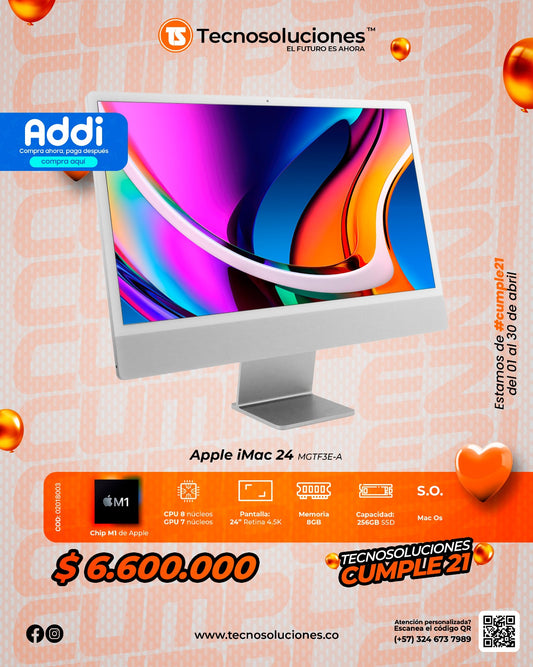 Computador Apple AIO IMac Chip M1